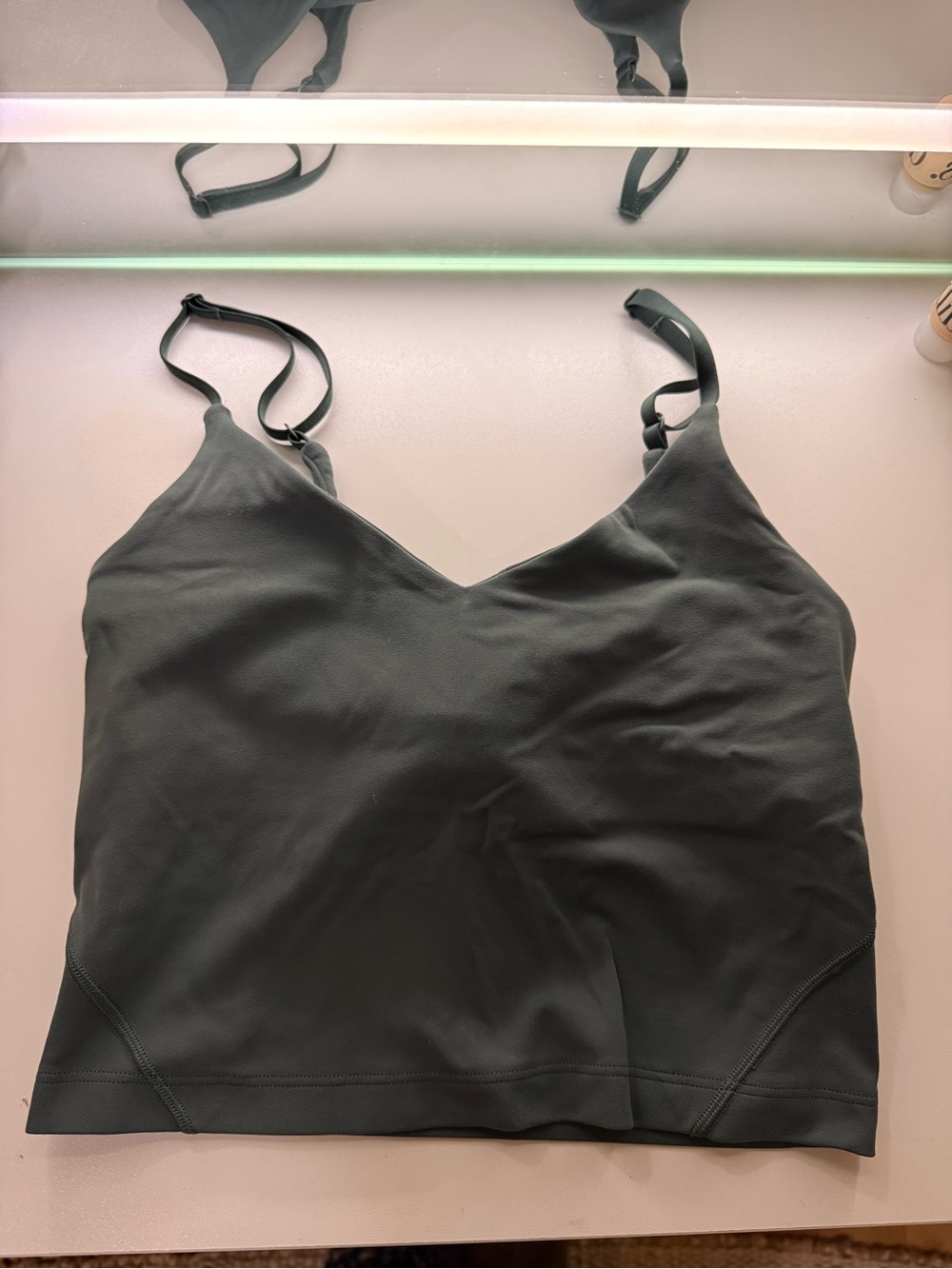 lululemon athletica Forest Green V-Neck Seamless Tank